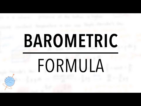 Deriving the Barometric Formula for Pressure