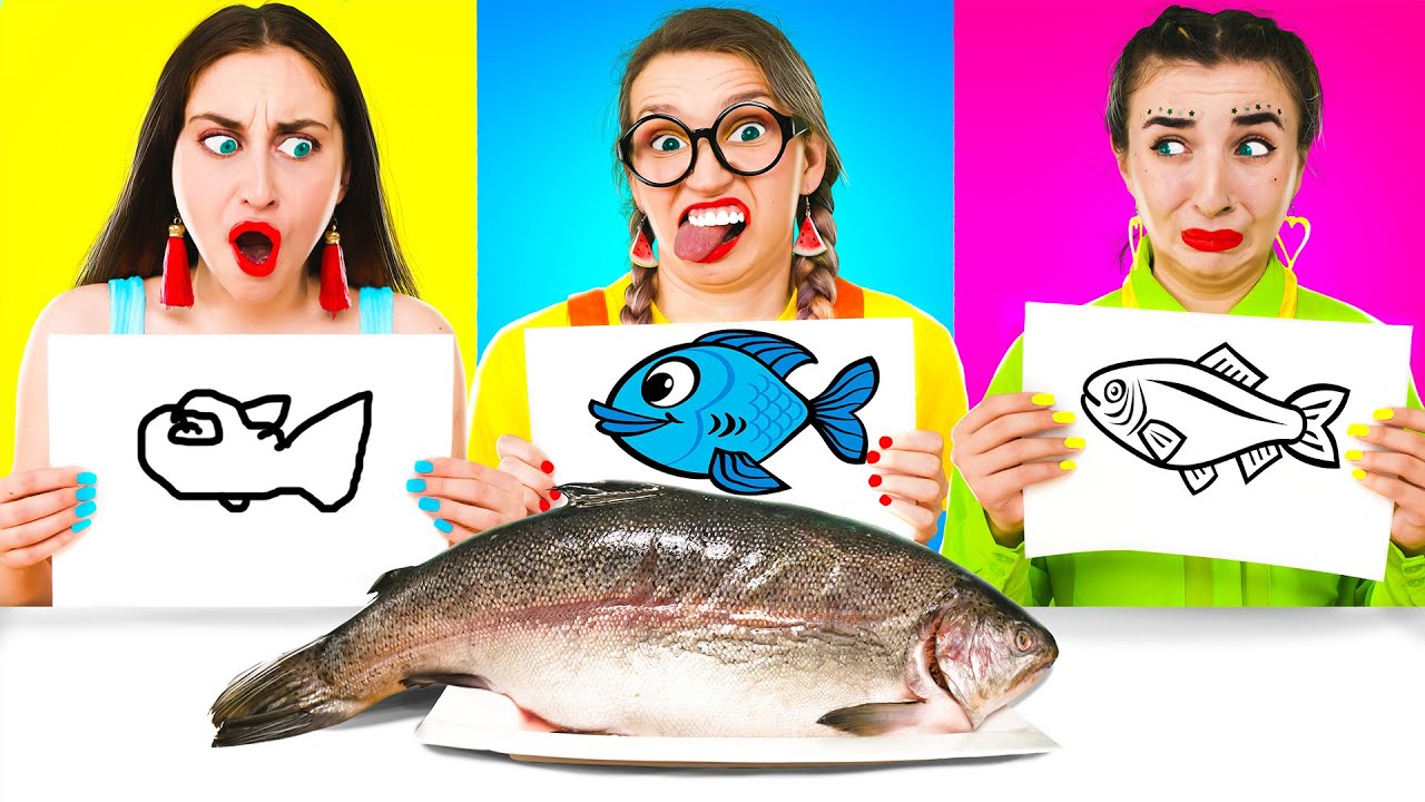 DRAW AND EAT CHALLENGE Prank Wars by Multi DO Challenge YouTube