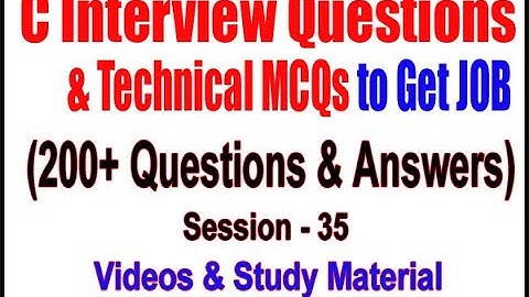 C Interview Questions & Technical MCQs  | 35. Examples on Functions and Pointers | By Swarup Sarkar