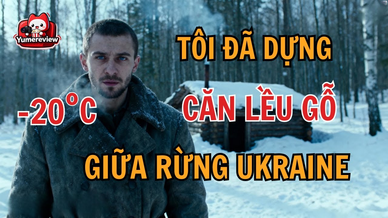 Chàng trai Ukraine tự mình dựng căn nhà gỗ trong rừng tuyết âm 20 độ C