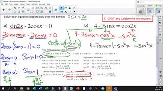 Unit 6 4 1 Introduction to Solving Trigonometric Equations Using Identities