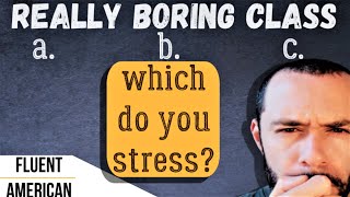 American English Stress Patterns: Compound Nouns & Descriptive Phrases
