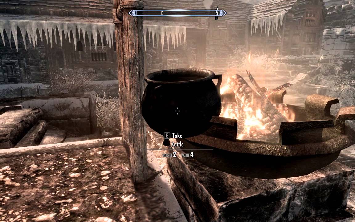Improvised Cooking (Skyrim Mod) - Using Torch and Shouts - YouTube