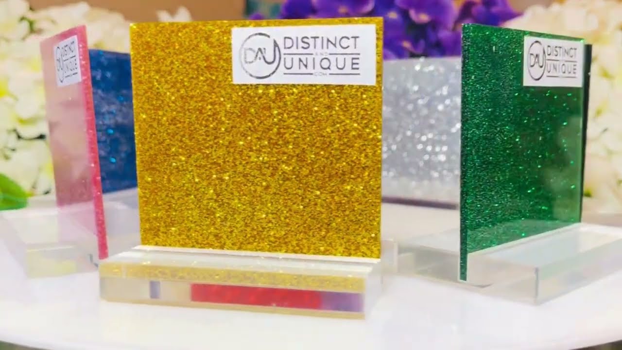 Load video: 3mm Glitter acrylic