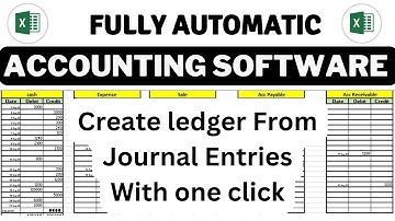 FULLY AUTOMATIC ACCOUNTING SOFTWARE IN EXCEL | CREATE LEDGERS FROM JOURNAL ENTRIES WITH ONE CLICK