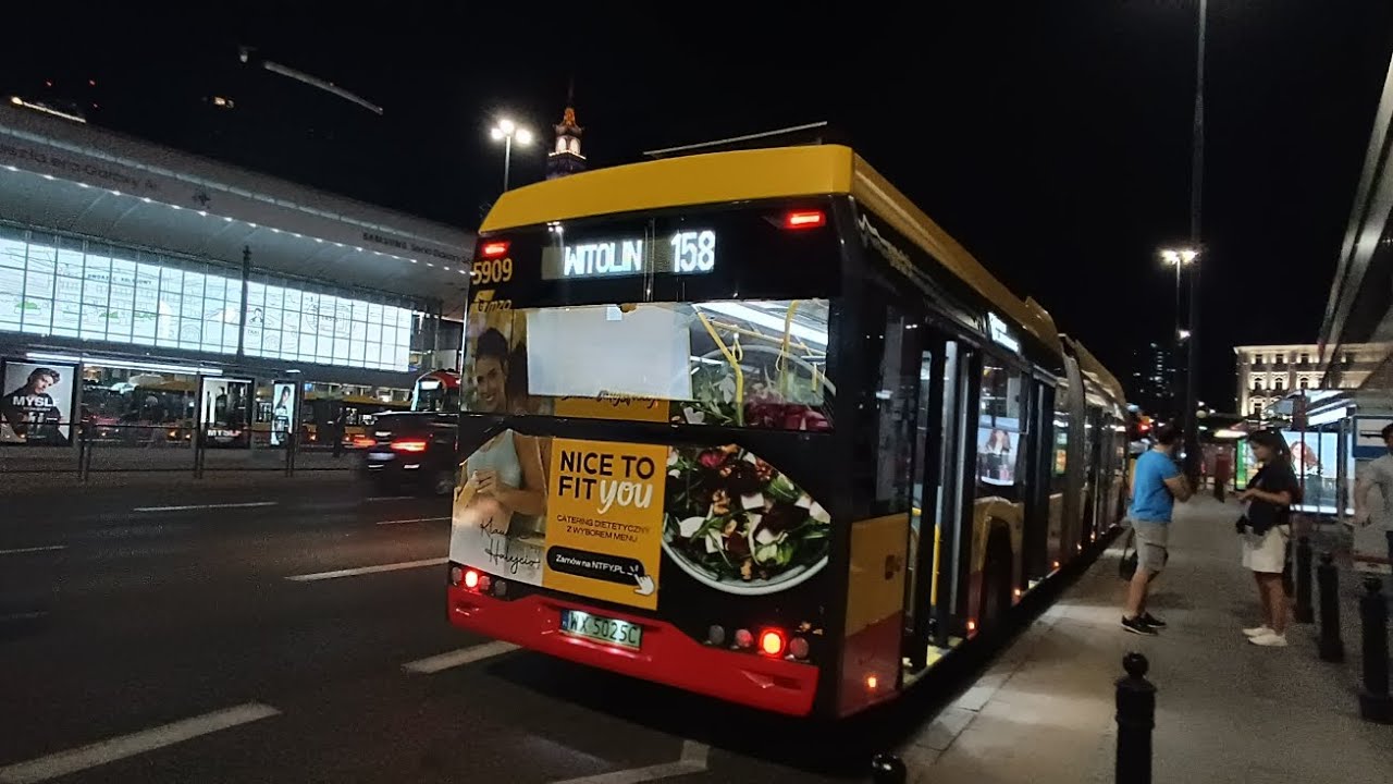 Przejazd Solaris Urbino 18iv #5909  linia 158 Natolin