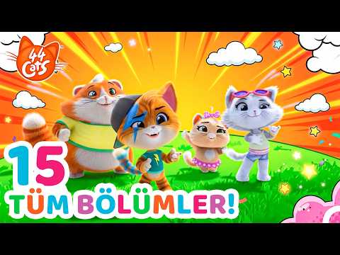 44 Kedi | Birbirinden Eğlenceli 15 Bölüm Bir Arada! 📺🐱🎸 | Tam Bölümler