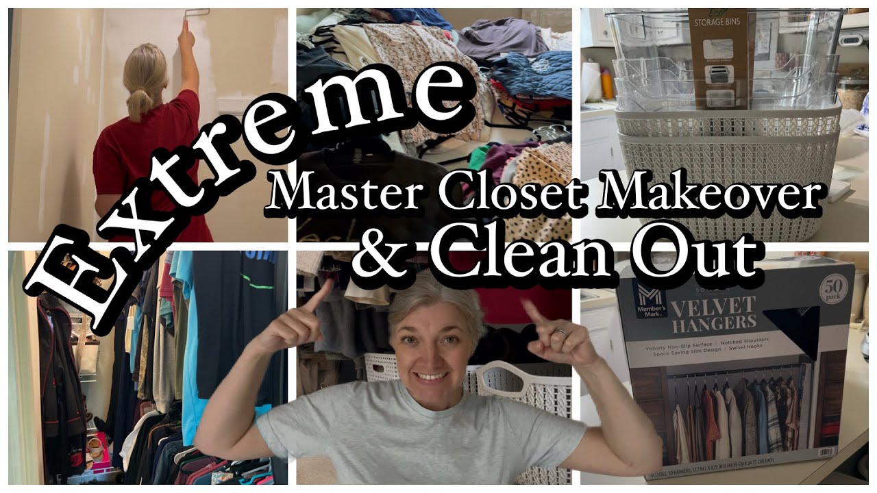 Master Closet Declutter, Refresh & Organization | Declutter With Me | Small Closet Organization