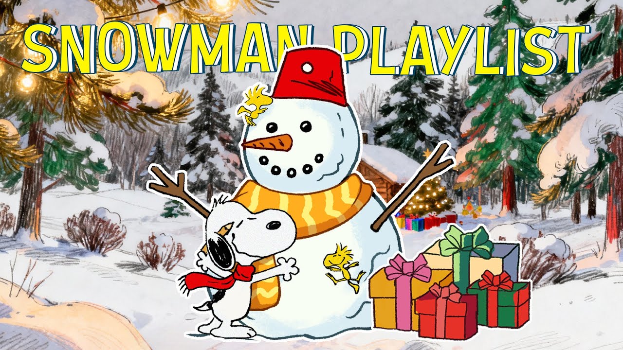 Snoopy's Snowman Jazz Playlist ⛄🎅 Cozy Holiday Jazz for a Peaceful Winter Day