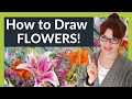 How To Draw Flowers For Beginners (12 EASY tips!)