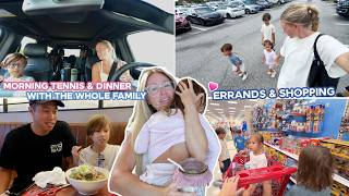 day in the life mom of 6! morning tennis, errands, shopping & family dinner!!