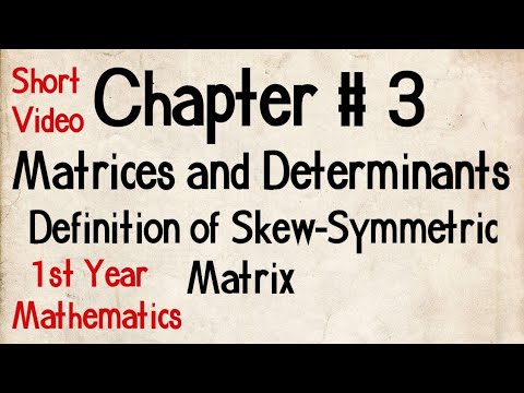 Skew-Symmetric Matrix With