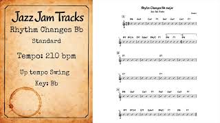 Rhythm Changes Bb - (I got Rhythm) - Jazz Jam Track - 210 BPM - Backing Track - Swing