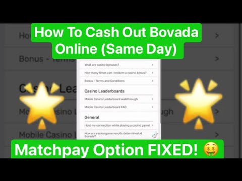 How To Cash Out With Bovada Part 2 (Matchpay Option Not Available) FIX!