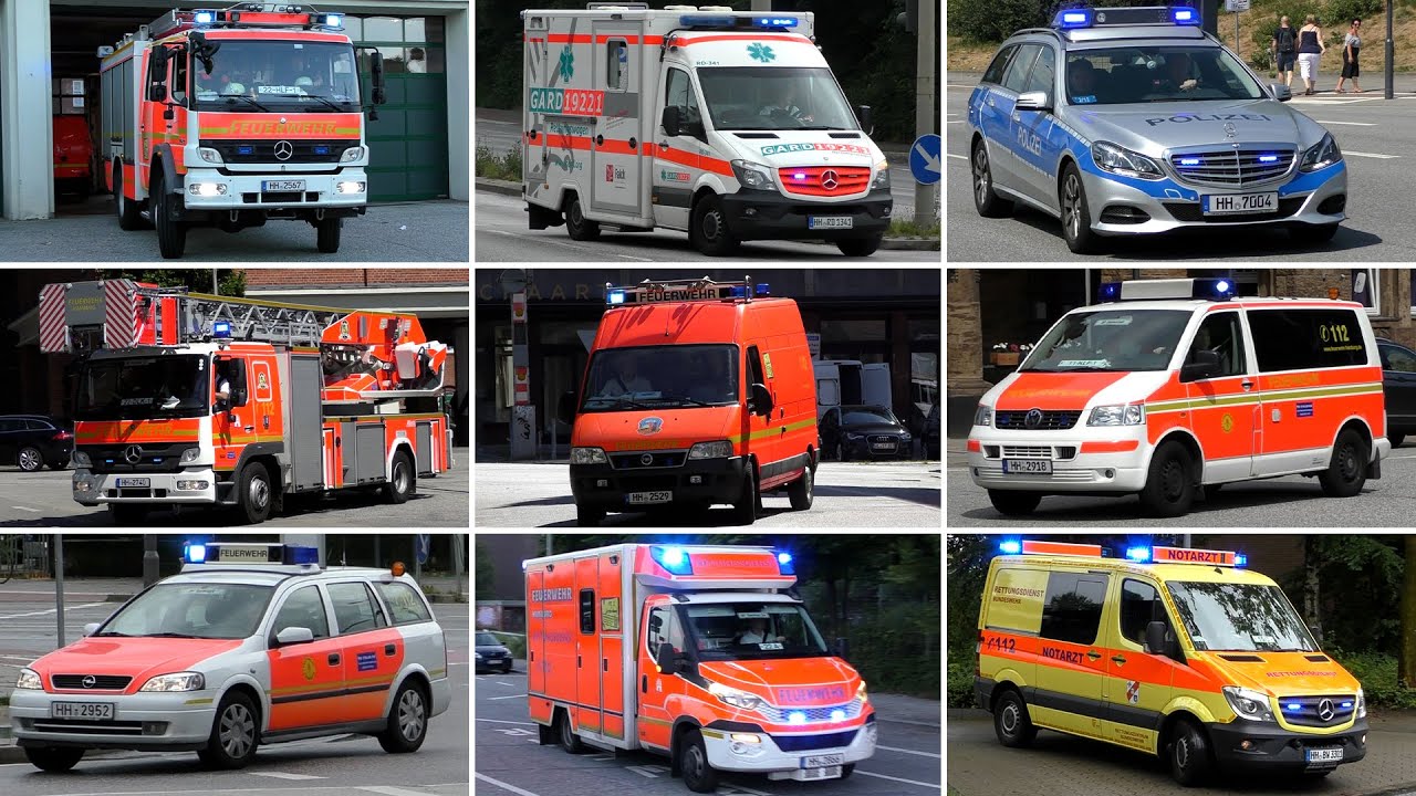 Blaulicht Hamburg | Feuerwehr, Rettungsdienst und Polizei auf Einsatzfahrt [Teil 1]