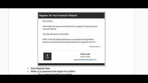 eMoney: Register for Your Financial Client Portal