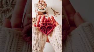 Easy Macrame Heart♡New YT Video♡ #macrametutorial #valentinesday #tabledecoration #macrameheart
