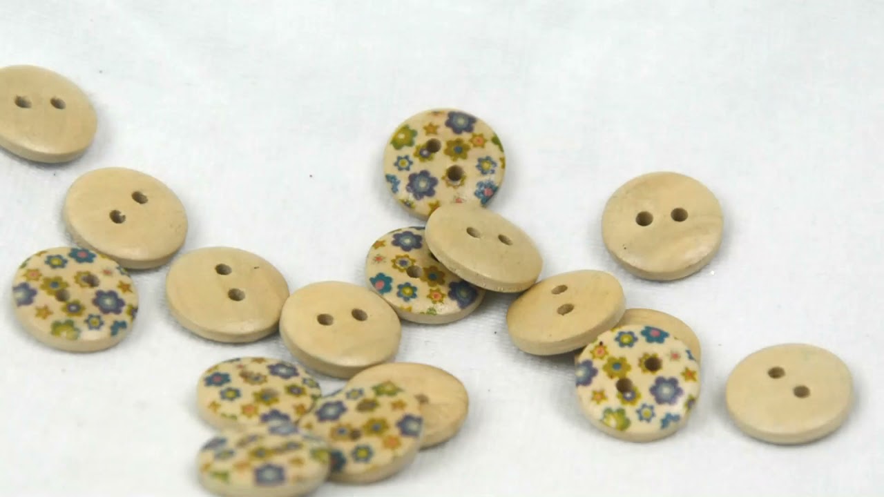 Wooden Buttons || STC || Classic, Rough & Glossy || Used In Sewing Craft