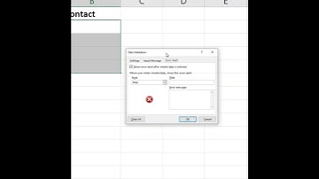 #shorts - Excel Tips  Data Validation - #excelshorts #youtubeshorts