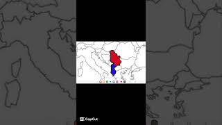 Albania vs serbia #shorts#map