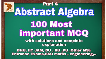 MCQ  of abstract algebra| BSC maths |BHU, IIT JAM, Other MSc Entrance Exams,DU | Ritzymaths
