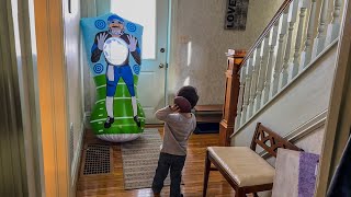 Preferred Toys 65” Inflatable Football Target Net Toss Game - Latihan Melempar Bola Dua Sisi screenshot 3
