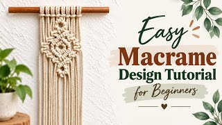 Macrame Design Tutorial | Macrame Design for Beginners | Macrame for Beginners Class 469 | Macrame