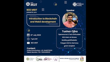 Introduction to Blockchain and Web3 Development | by Tushar Ojha | IEEE MSIT CS Chapter