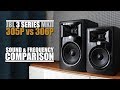 JBL 305P MKII  vs. JBL 306P MKII  ||  Sound & Frequency Response Comparison