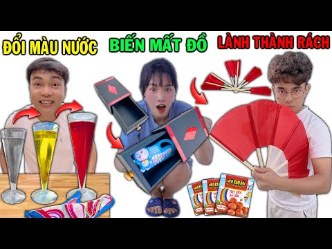 Video BIỂU DIỄN ẢO THUẬT ĐỔI MÀU CỐC NƯỚC BIẾN MẤT ĐỒ VẬT... - youtube