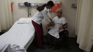 CNA Test: Skill 22 - Transfers From Bed To Wheelchair Using Transfer Belt
