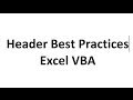 Excel VBA Tips n Tricks #6 How to not overwrite your column headers - FAILSAFE