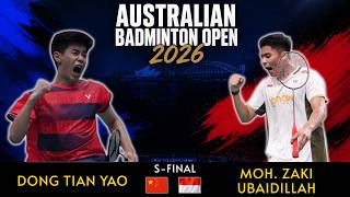 Download lagu Dong Tian Yao vs Moh. Zaki Ubaidillah | S-Final | Australian Open 2026