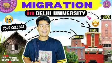 Delhi University MIGRATION Process!!🥳 HOW TO CHANGE YOUR COLLEGE !  #delhiuniversity