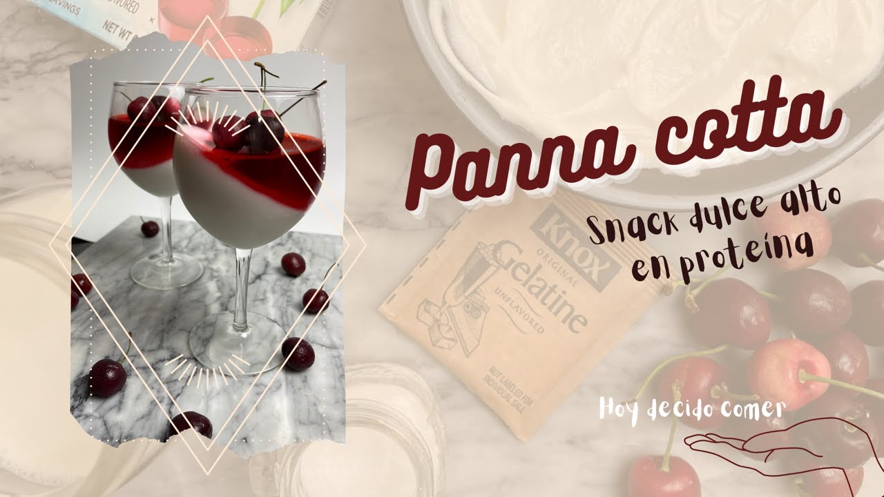 Panna cotta | de yogurt griego | snack dulce  lleno de proteína!