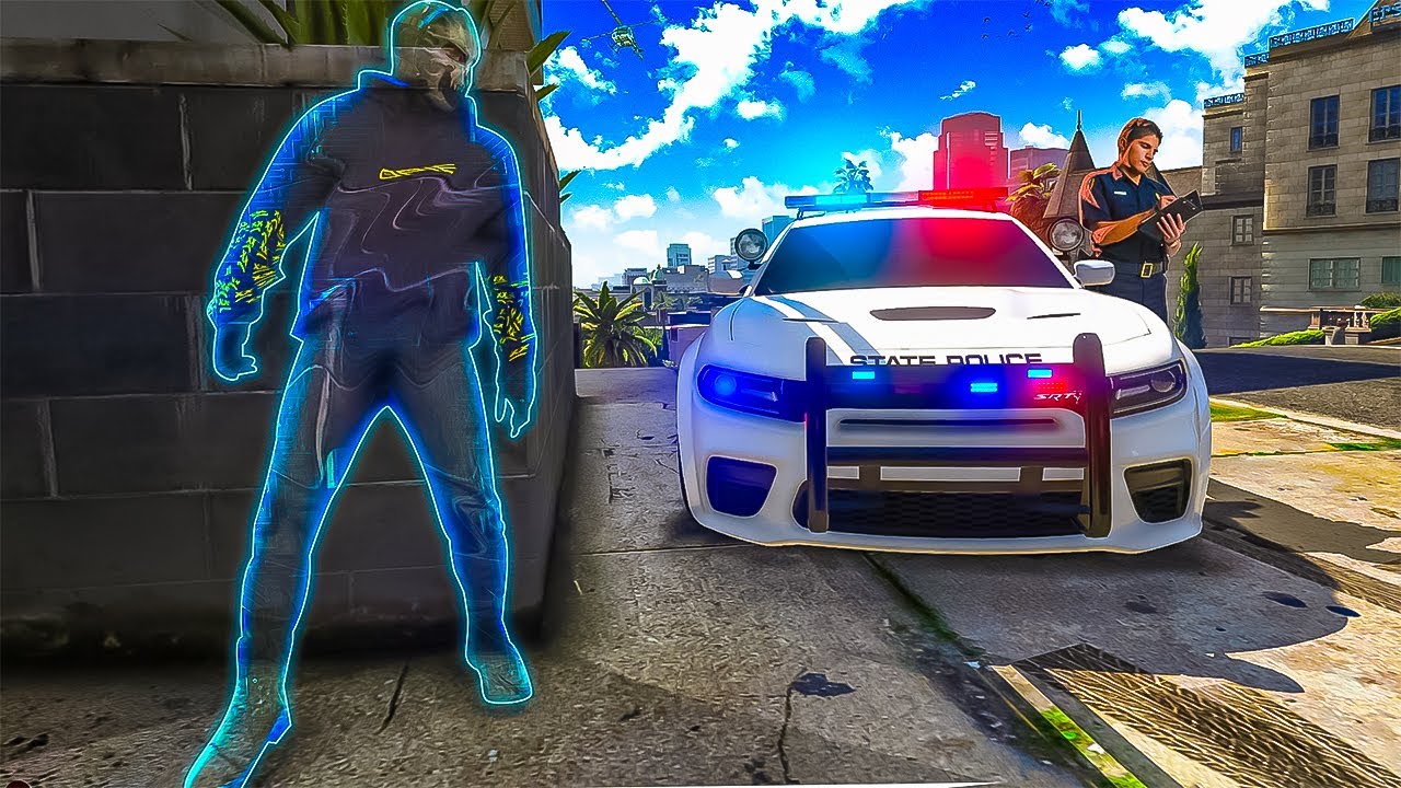 Invisible Man Embarrassing Cops in GTA 5 RP