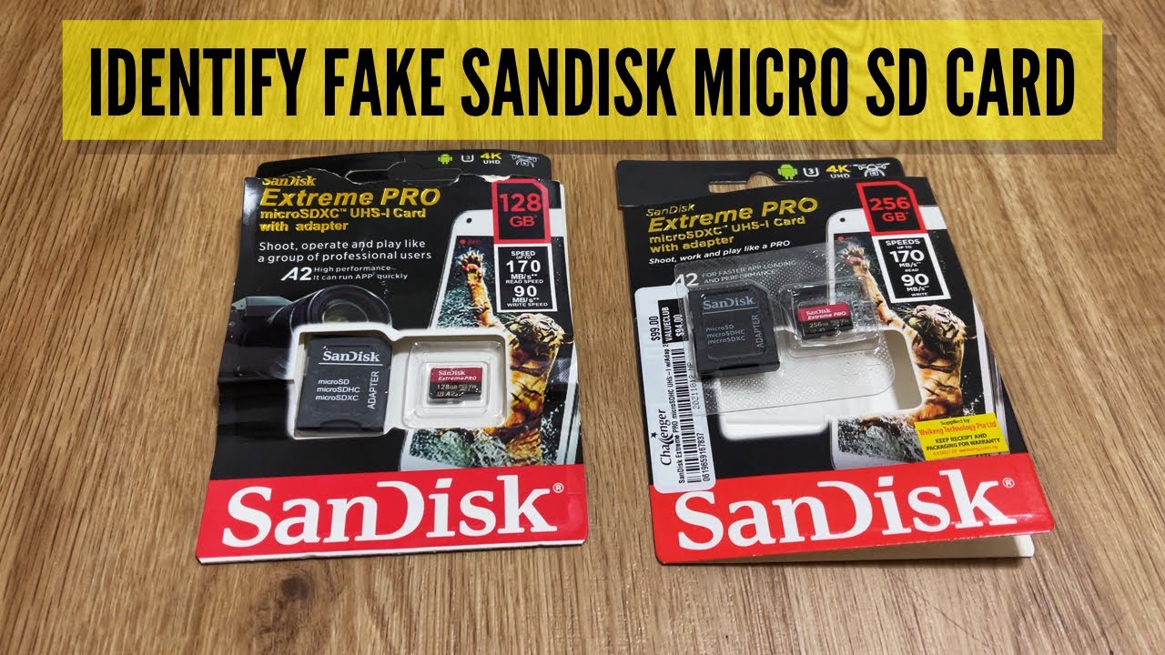 How to identify fake San Disk Extreme Pro micro SD card 