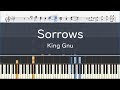 King Gnu「Sorrows」- フル〈ピアノ楽譜〉