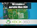 Modder cuts Xbox360 in half to make portable version