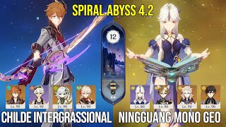 C0 Tartaglia Intergrassional & C6 Ningguang Mono Geo - Genshin Impact Abyss - Floor 12 9 Stars