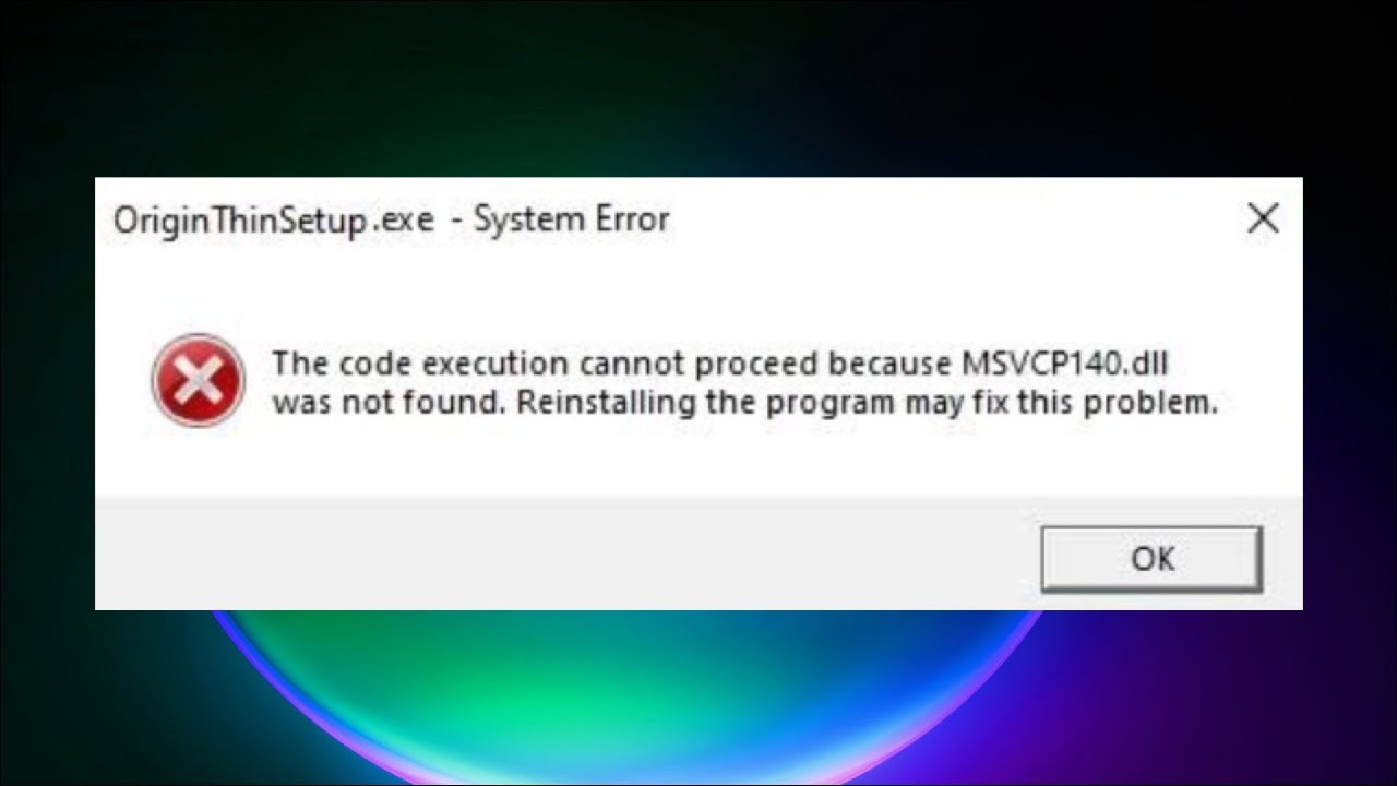 Exe cannot find. Ошибка missing dlls. ORIGINTHINSETUP. Msvcp140 dll perfect World. The code execution cannot proceed because.