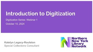 Introduction to Digitization