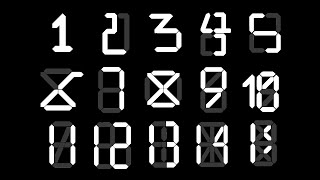 1-15 segment display (DARK MODE)