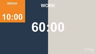60/10 Pomodoro Timer ~ 210 Min | Library Session | Westminster Chime | No Music