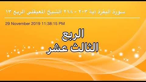 سورة البقرة من آية 203 إلى 218 القارئ الشيخ ماهر المعيقلي الربع الثالث عشر