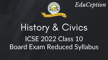 History & Civics ICSE 2022 Class 10 Reduced Syllabus
