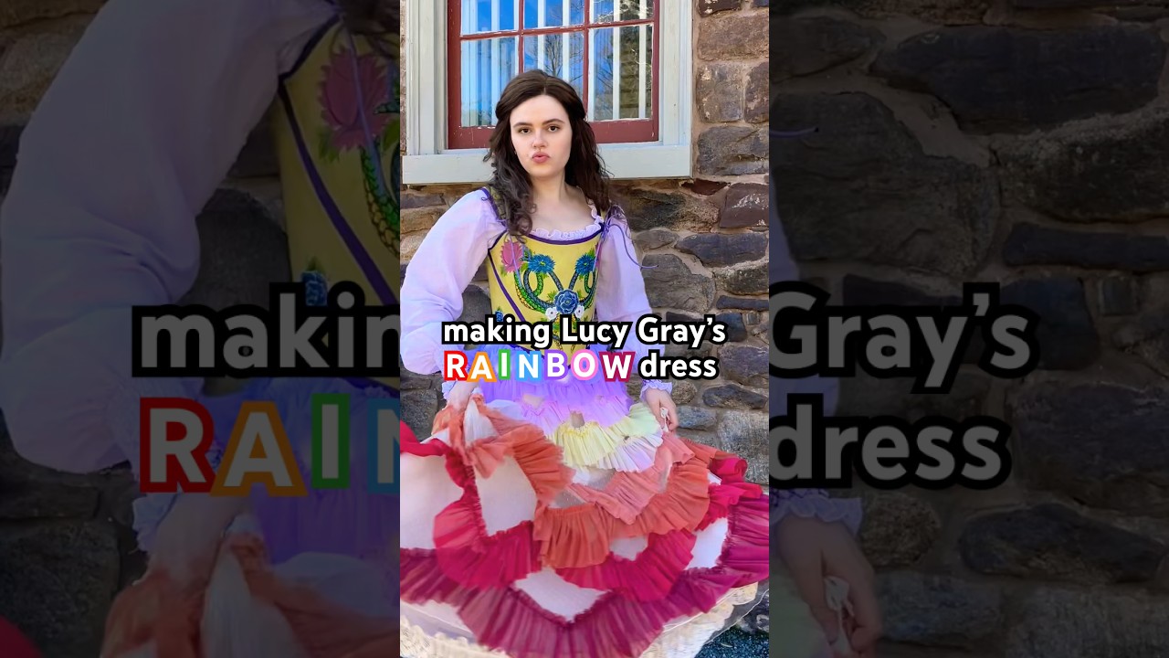 Making Lucy Gray’s Hunger Games rainbow dress!! (Cosplay) #cosplay #hungergames #sewing