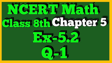 Q 1-Ex 5.2- Data Handling-NCERT Maths Class 8th-Chapter5