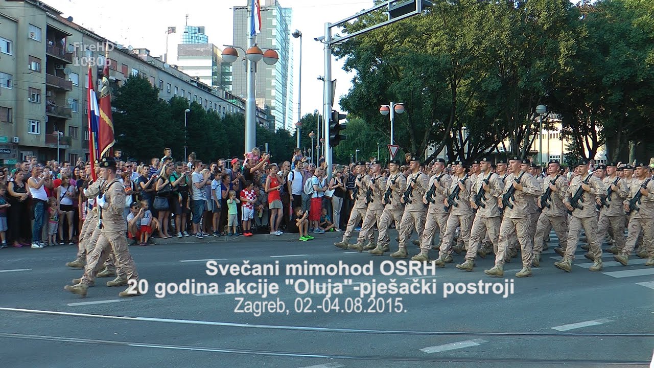 Svečani mimohod OSRH povodom 20 godina akcije Oluja-pješački postroji (02.-04.08.2015.)