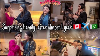 I surprised my Family after almost 1 year🇨🇦✈️🇵🇰-huge Reaction 😭-Yaqeen he ni aya kisi ko😭♥️